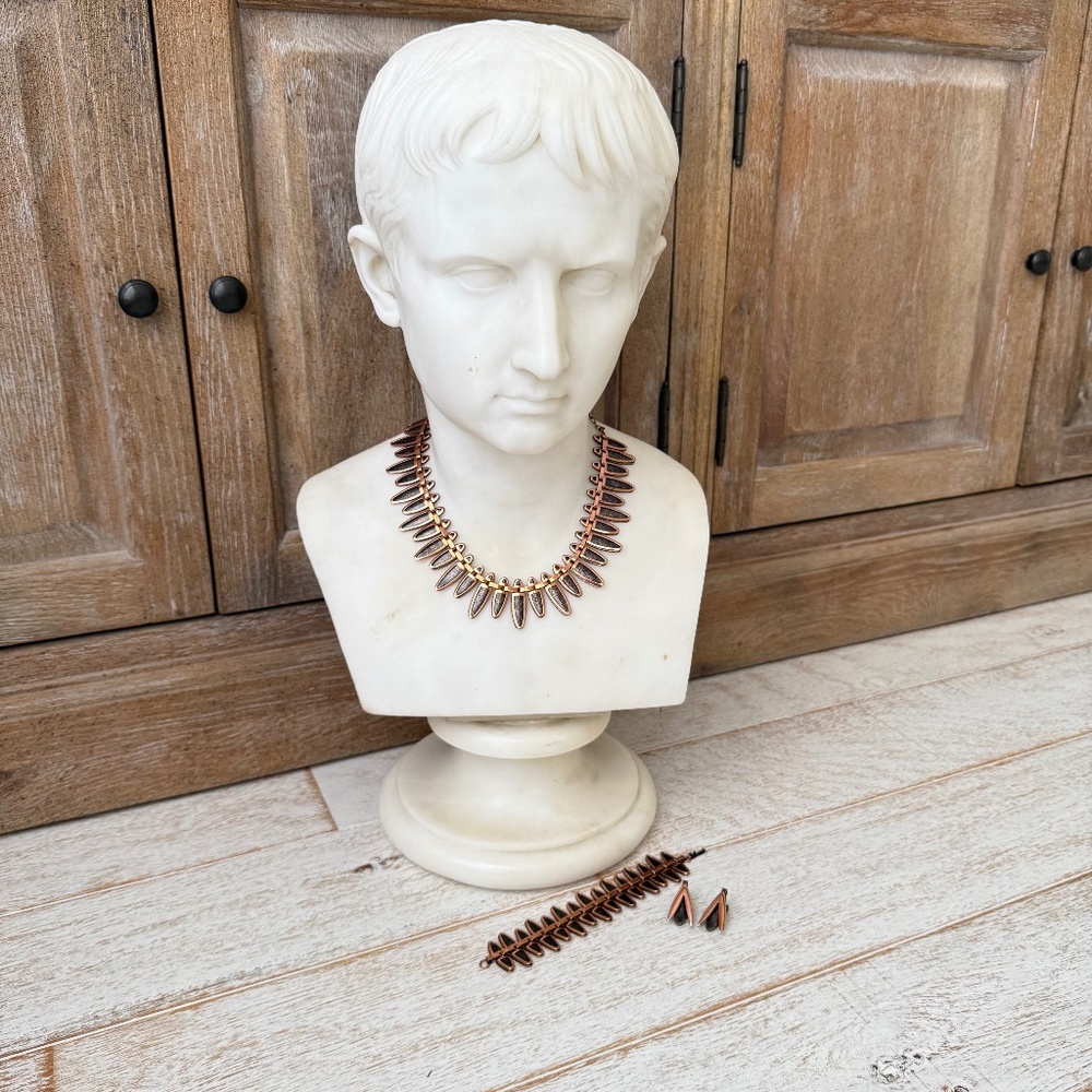 Matisse Nefertiti Parure 1950s Necklace, Bracelet & Earrings Set